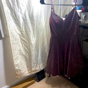 purple sparkly dress for a party